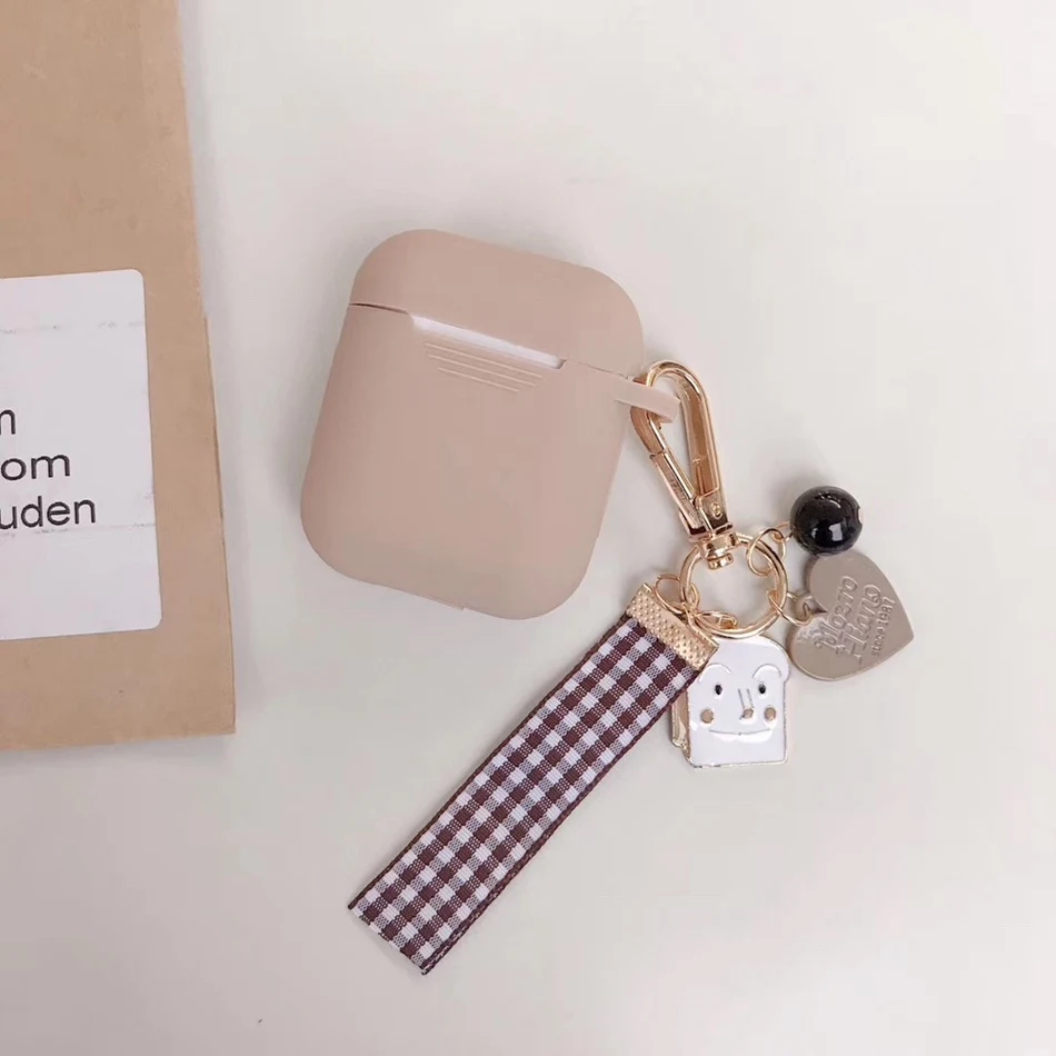 471BK Чехол для наушников AirPods Чехол кожаный роскошный мультяшный чехол для Apple Airpods 2 Чехол компактный чехол для наушников Аксессуары Брелок - Цвет: 471BK