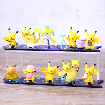 

Anime Cartoon Monsters Night Parade Eevee Jirachi Ditto Mini PVC Action Figure Model Toys 10pcs/set