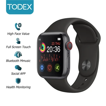 

TODEX 2020 TX6 smart watch Bluetooth call Heart Rate Blood Pressure Smartwatch PK W58 IWO 12 ios smart watch women