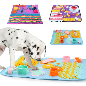 

Sniffing Training Blanket Detachable Fleece Pads Relieve Stress Puzzle Toy Pet Cat Dog Snuffle Mad for Dogs Puppy Cat Pet