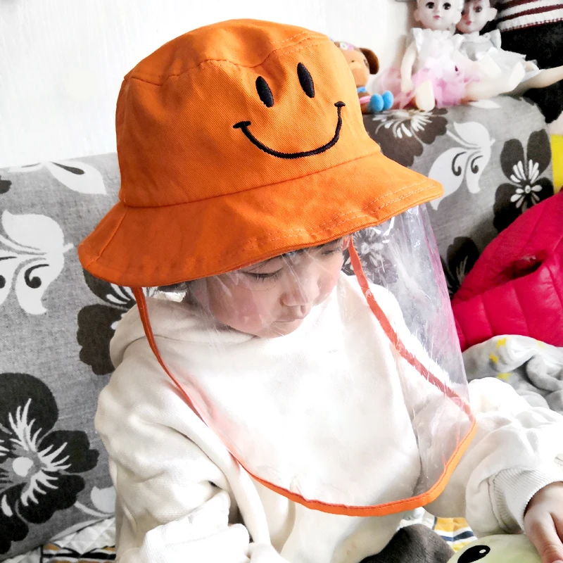 

2020 New Design Protection Hat Prevent Droplet Transmission Cap Boys Girls Bucket Hats For Children