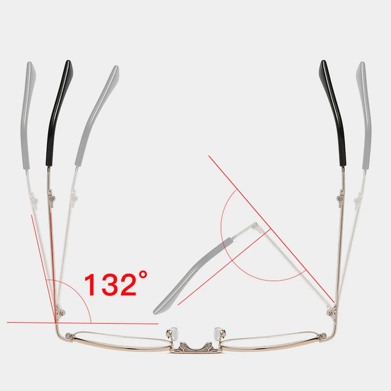 Zilead антибликовыми свойствами светильник складные очки для чтения Портативный металлический Бизнес Prebyopia очки при дальнозоркости, солнцезащитные очки с PU Чехол