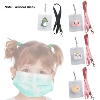 

Plastic Face Mask Storage Box Small Objects Jewelry Odorless Portable Storage Box Organizer With Lanyard For Children Students