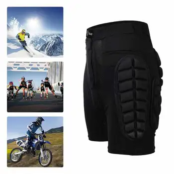 

High quality breathable sports ski shorts with thickened bottom protection hips for ski sledges, hockey pants protection