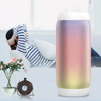

Cylinder Bluetooth Speaker 180 Degree Colorful LED Light Stereo Sound Wireless Bluetooth Speaker блютуз колонка сабвуфер