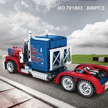 

701803 849PCS Technic series Heavy Container Trucks model building blocks set Classic edcation model baby toy