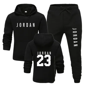 

Brand clothing autumn men's fashion sports suit casual men's hoodie sweatshirt track suit JORDAN 23 jacket + pants men's suit