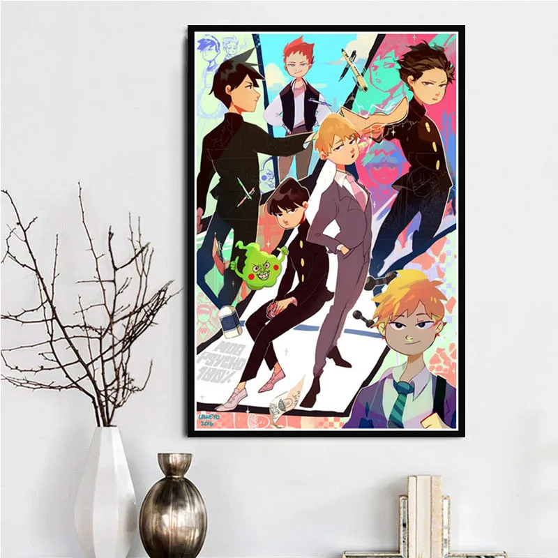 Mob Psycho 100 художественный постер Картина Настенная картина домашний декор, плакаты и принты