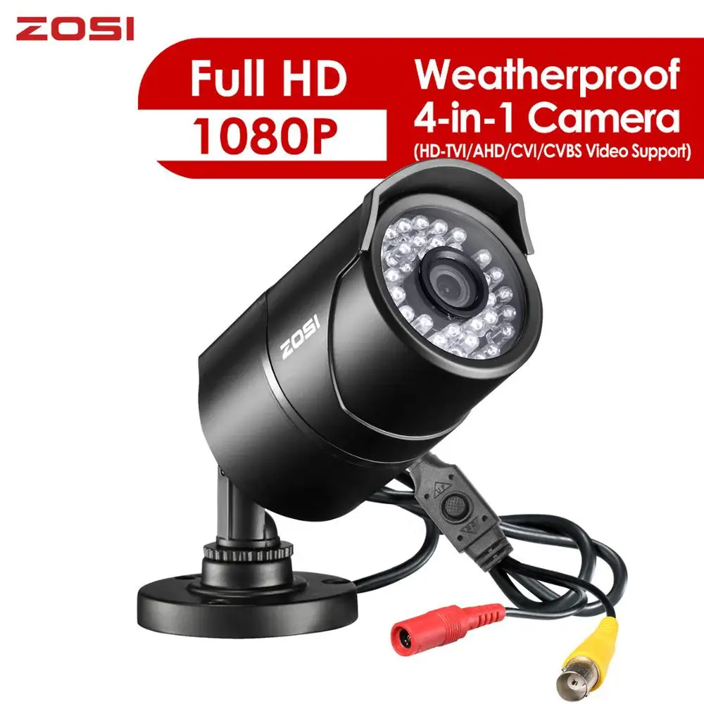 ZOSI 720 P 1MP TVI IR CUT Nightvision Водонепроницаемая CCTV видео пуля наружная камера для системы DVR