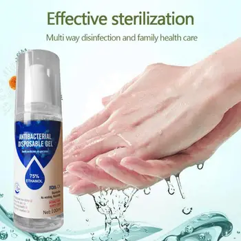 

100ml Portable Hand Sanitizer Gel Anti-Bacteria Quick-drying Wash Free Refreshing Disposable Sterilization Disinfectant