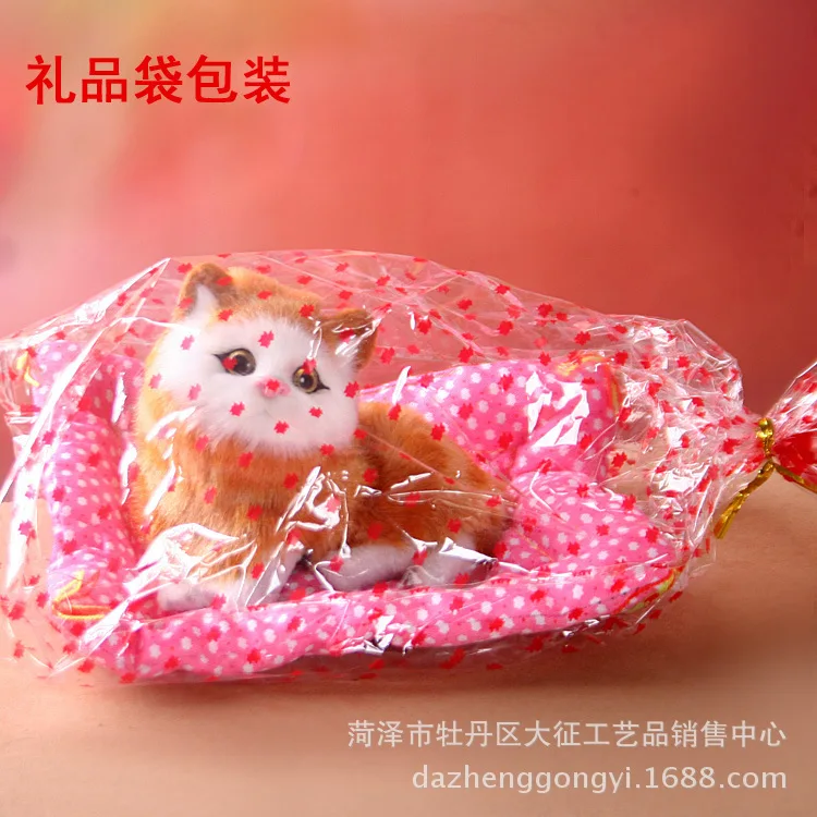 Cloth Pad Cat Model Cat Children Plush with Sound Will Call Home Decoration Animal Model Toy