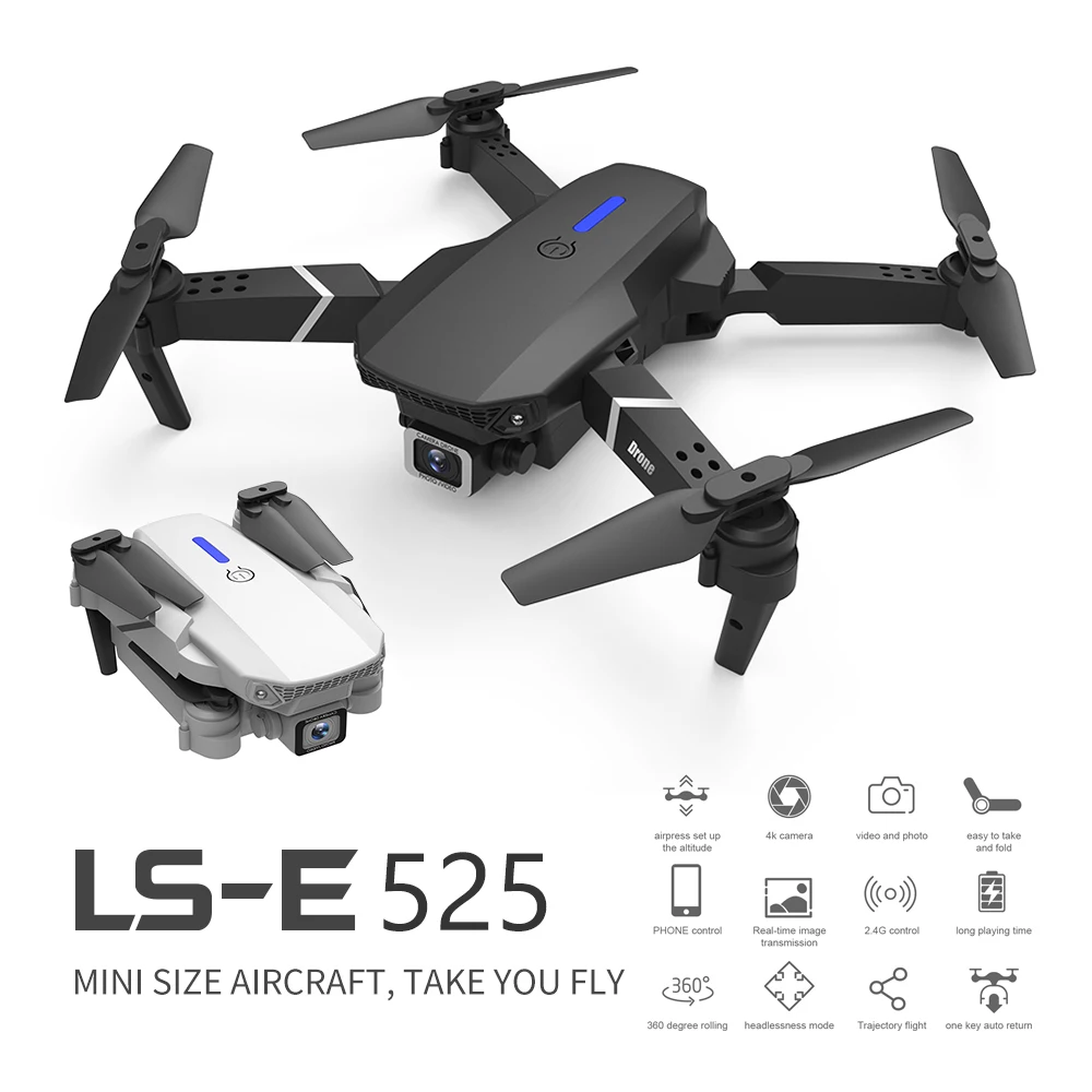 

Wecute RC Drone E525 WIFI FPV 1080P/4K HD dual camera foldable 2.4G Quadcopter Drone Children toy gift 3.7V 1800mAh Lipo Battery