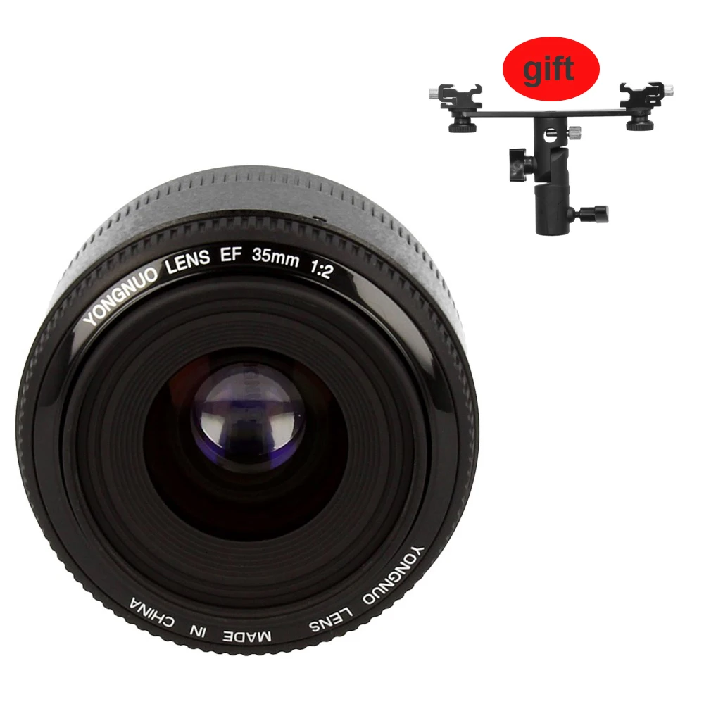YONGNUO YN 35 мм F2 объектив камеры 1:2 AF/MF широкоугольный фиксированный/Прайм Автофокус Объектив для Nikon для Canon