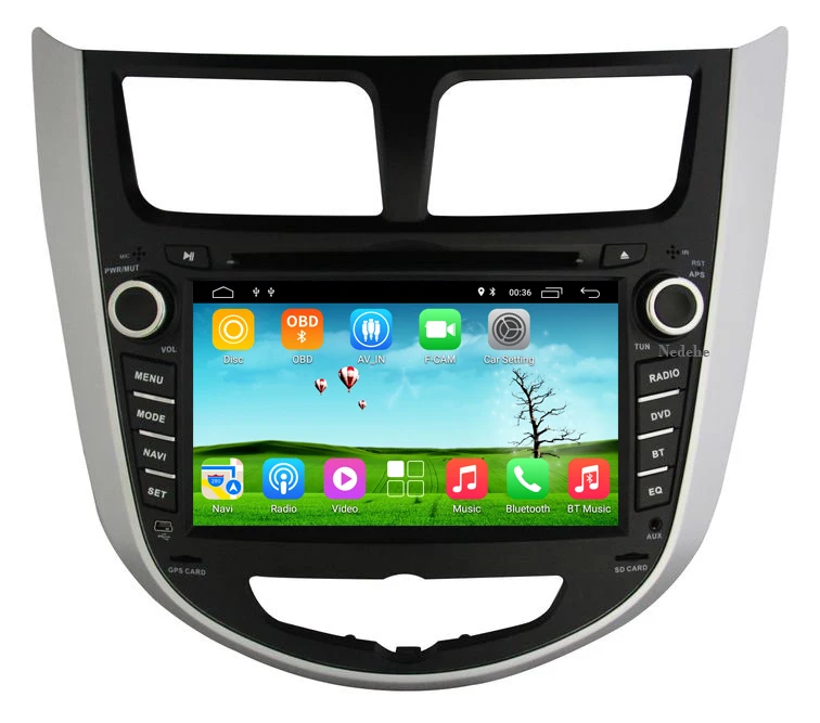 2din Android 9,0 ram 2Gb Автомобильный dvd-плеер для hyundai Solaris accent Verna автомобильный gps навигатор RDS магнитофон BT wifi карта
