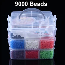 9000 шт набор шариков Хама 5 мм плавленые бусины 3D головоломка игрушки ручной работы с аксессуарами рождественские детские игрушки