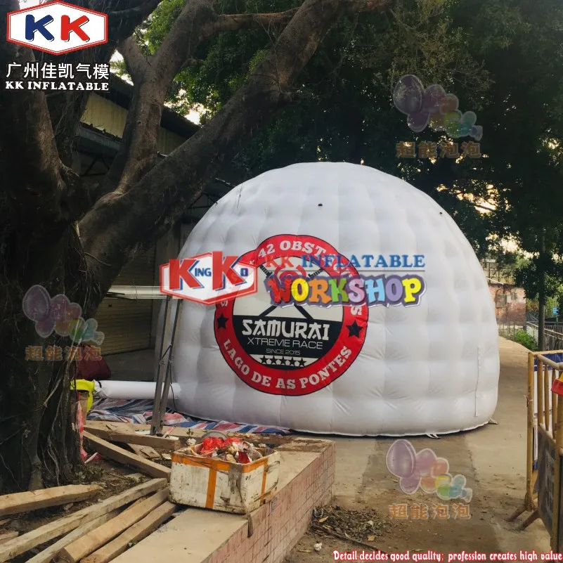 5 м белый гигантский надувной купол igloo палатка с 3 туннельным входом от надувной игровой дом igloo фабрики