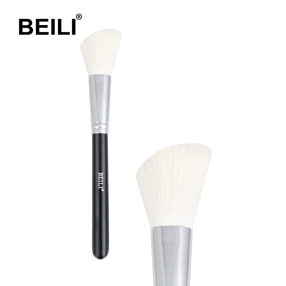 Black 127-Contour BEILI основа для макияжа, плоский контур, крем, пудра, румяна, форма лица, одиночные синтетические волосы, черные кисти для макияжа - Handle Color: Black 127-Contour
