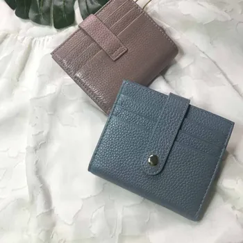 

Cow Leather Hasp Mini Purse Women Soft Ultra-thin Wallets Lady's Short Purse Small Slim Style Fashion High Quality New