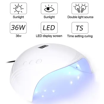 

36W UV Led Lamp Nail Dryer For All Types Gel Led UV Lamp For Nail Machine Curing Lamp With Timer Setting Mini Lamp