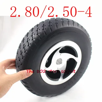 

9'' Solid Tire Wheel 2.80/2.50-4 Non-inflatable Tyre+ Keyway Type Hub for Gas / Electric Scooter ATV Elderly Mobility Scooter