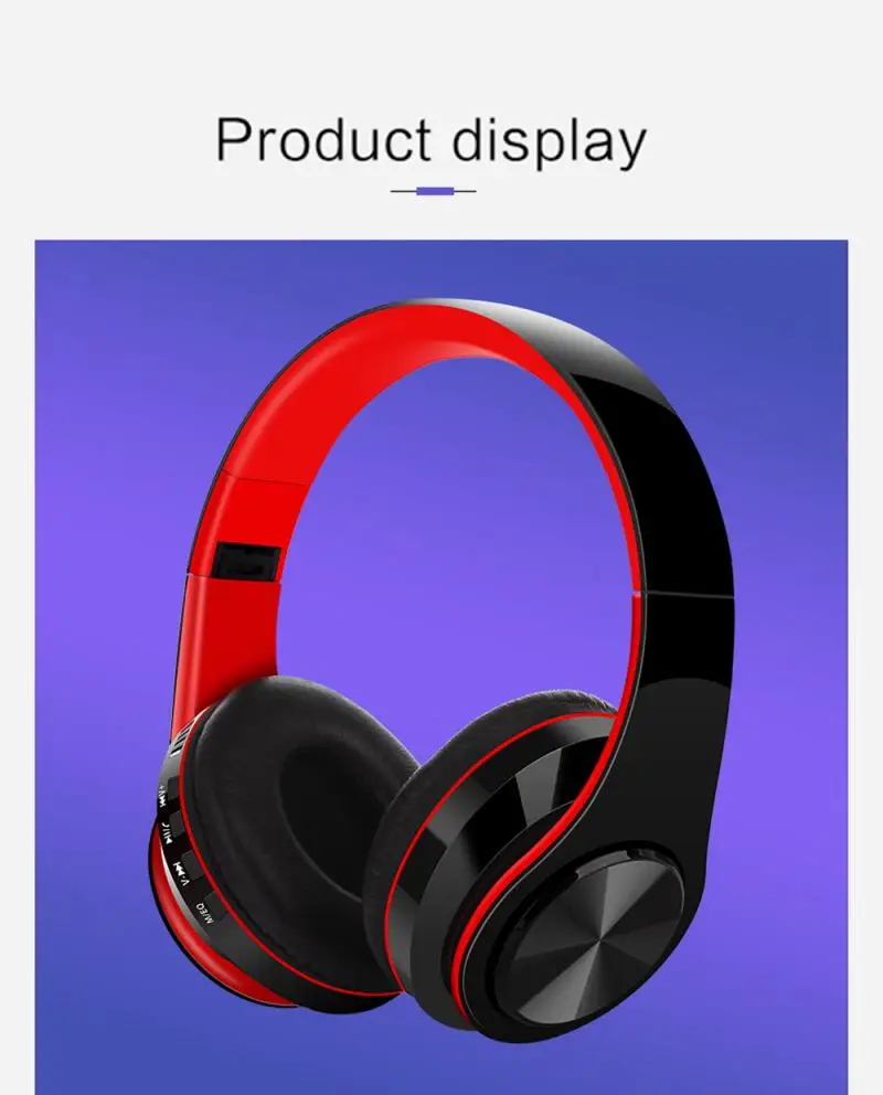 5 Colors Wireless Bluetooth headset V5 0 wireless card Volume Control Headphone For iPhone Xiaomi Huawei Samsung Smart Phone