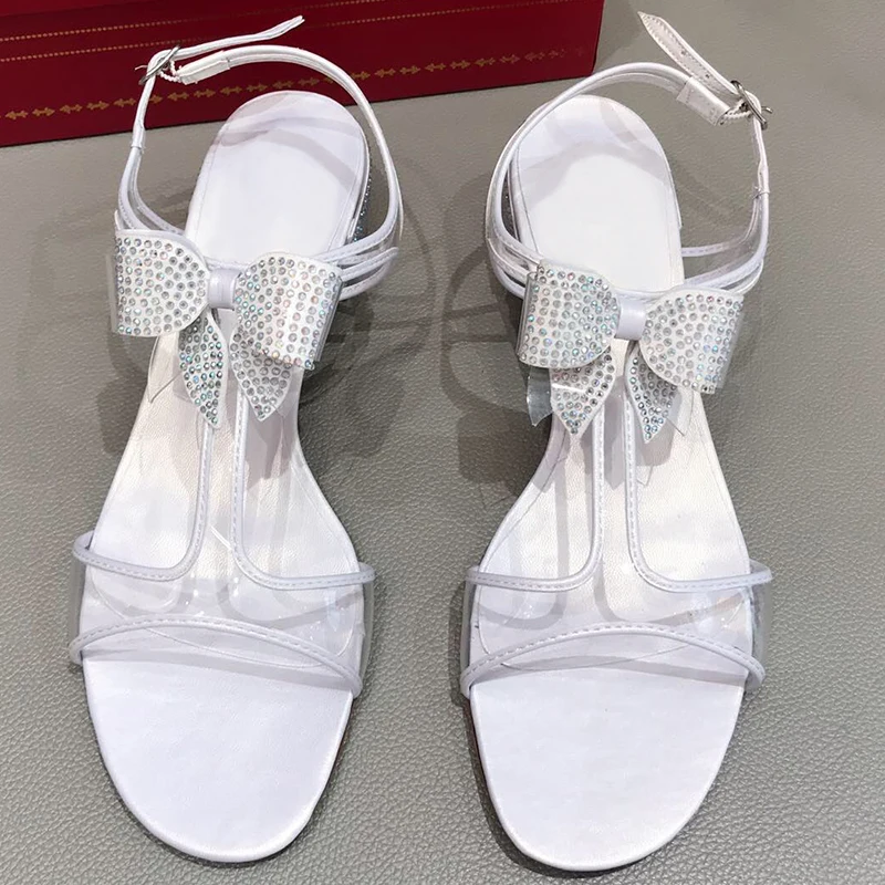 

Topwomen Designer Shoes Women Luxury Sandals 2019 Women Luxury Sandals Leather for Lady Leather Rhinestone Sandals34-40