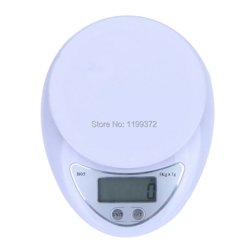 100pcs 5kg 1g B05 LED 디지털 전자 주방 규모 휴대용 우편 무게 저울 요리 음식 무게 베이킹