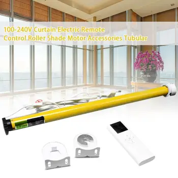 

100-240V Office Home Electric Soft Accessories Curtain Easy Install Window Roller Shade Motor Repair Tubular Remote Control