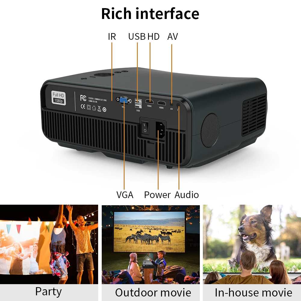 Proyektor Video Led Film Beamer Home 