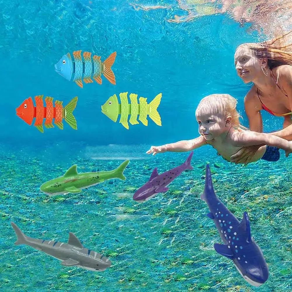 Diving Toys Aquatic plant Torpedos Bandits Stringed Octopus Diving Ring Swimming Pool Water Games Training Gift Set Toys For kid 4