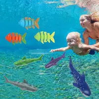 Summer Diving Toys Torpedos Bandits Stringed Octopus Diving Fish Ring Swimming Pool Water Games Training Gift Set Toys For kids 2