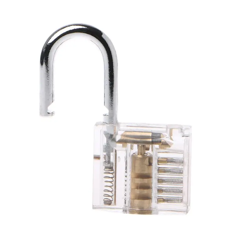 Security Padlock 50mm/2" Transparent Cutaway Locks Inside View Practice Padlock Visible View Lock Training Skill Keyed mini padlock,security padlock,travel padlock,luggage padlock