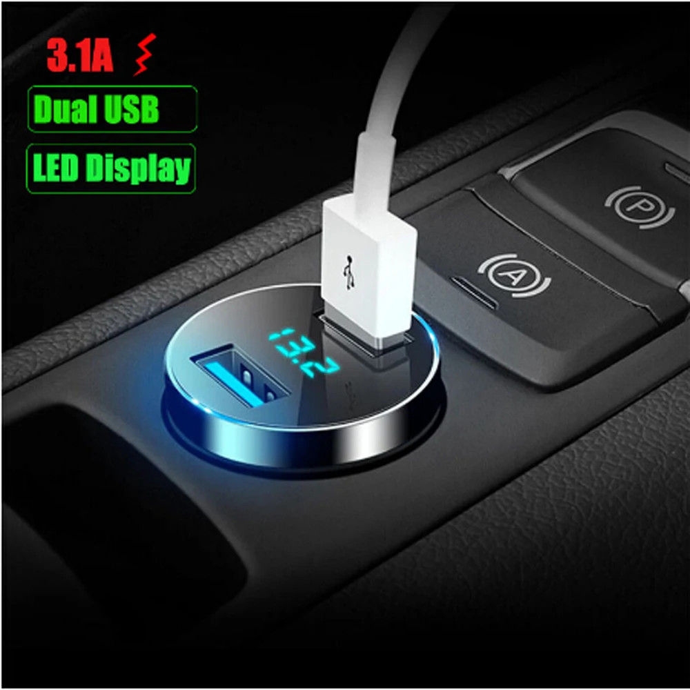 Мини Быстрый 3.1A двойной автомобильное usb-устройство для зарядки телефона Benz W211 W221