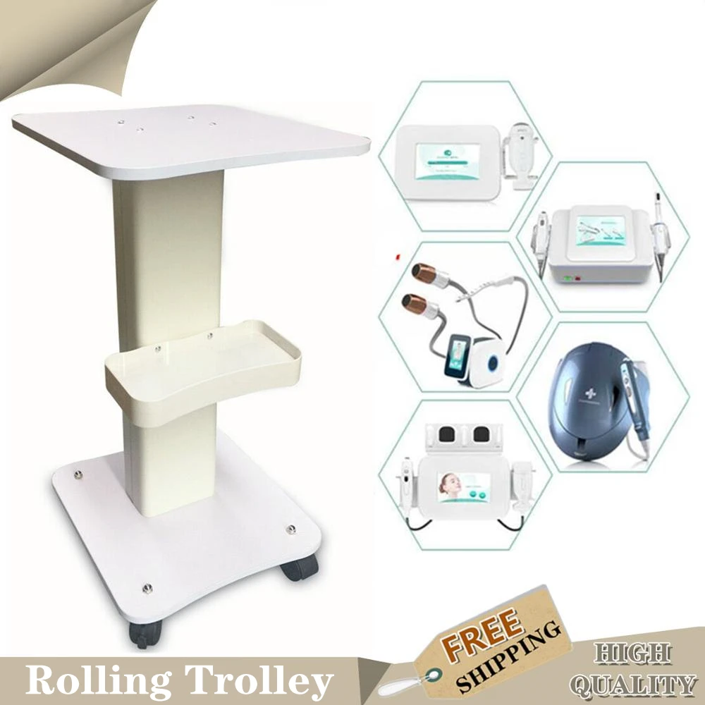 Aluminum Spa Rolling Salon Trolley ABS Beauty Hair Instrument Tray Cart Drawers Roller Salon Trolley Beauty Tool Dentist Medical