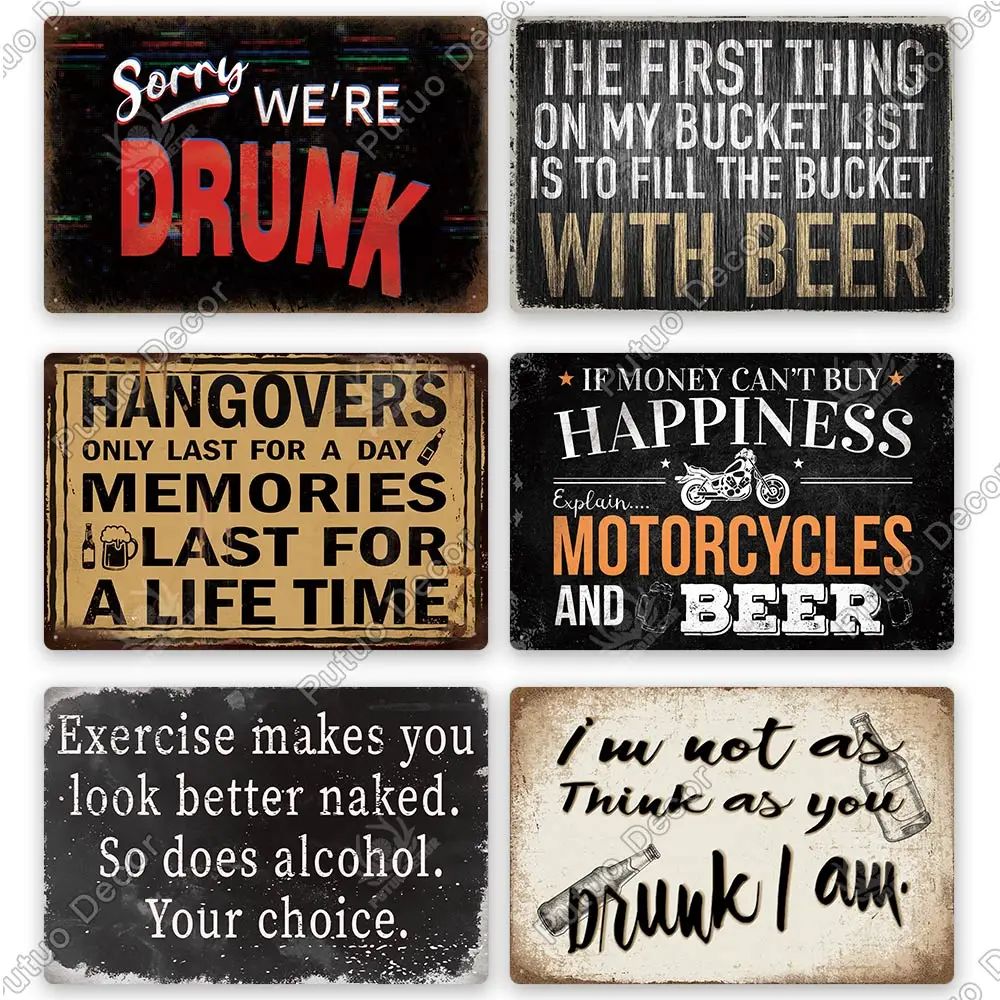 Bière Bouchons De Bouteilles En Aluminium Vintage Signe En Métal Décoration Murale Homme Cave Bière Jardin Accessoires Décor à La Maison 12" Pouces A0712-17