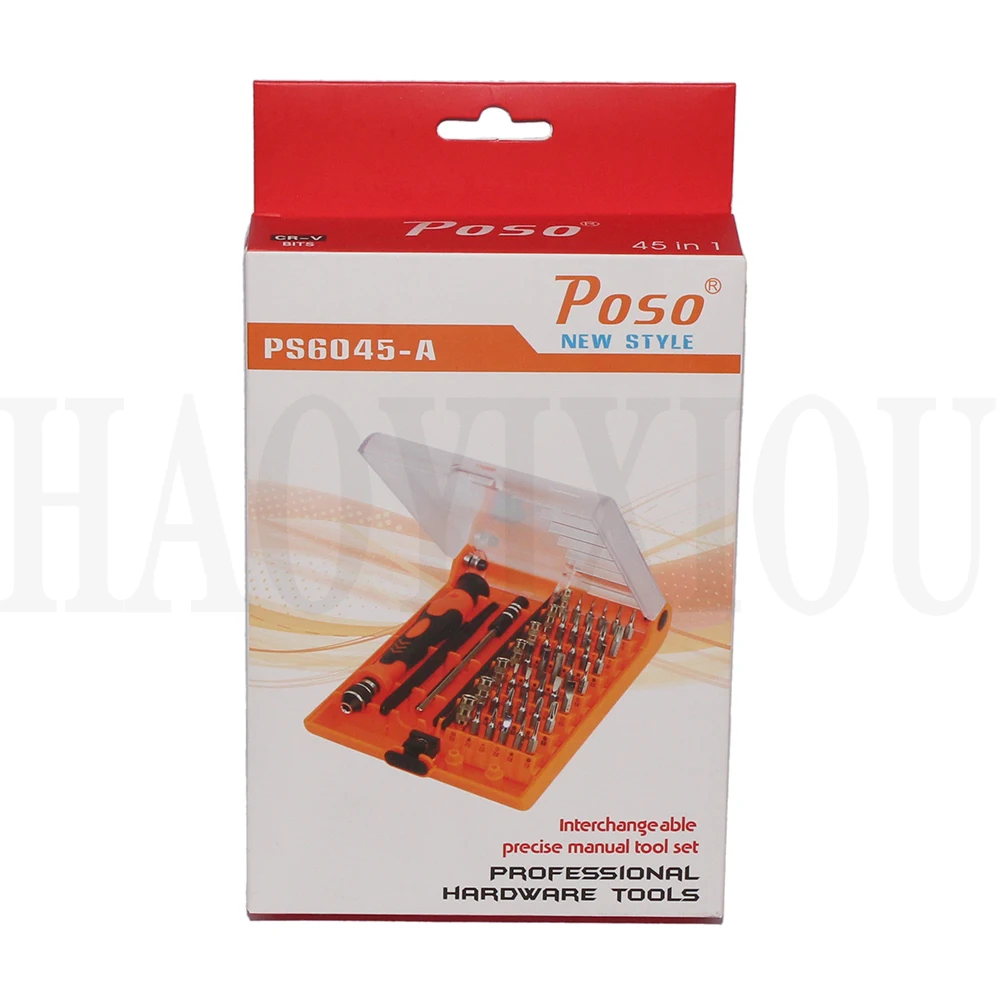Poso 6045A 45-в-1 аппаратные средства комбинации набор отверток