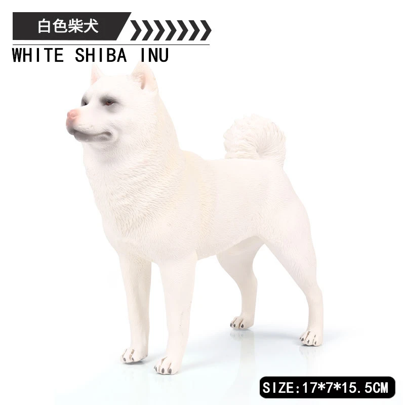 Children's Solid simulation animal model Wang Xingren new Shiba Inu Akita dog model pet dog toy Collecting gifts Toy model - Цвет: A