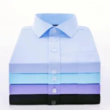 Офисная одежда для мужчин с длинным рукавом однобортные рубашки Camisa, однотонные яркие цвета Саржевые модные рубашки с отложным воротником