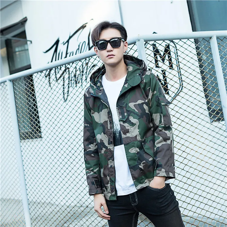 

Men Camouflage Coat Men's Spring And Autumn New Style Korean-style Trend Casual Jacket Slim Fit Handsome American-Style Men'S We