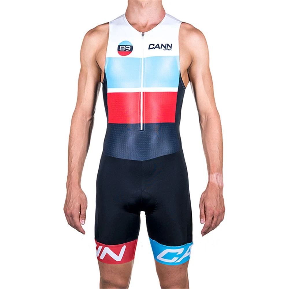 

CANNIBAL Mens Cycling Triathlon Suit sleeveless Bicycle Skinsuit Dress Male Bike Jersey Mallot Clothes Clothing Set Uniform Wear