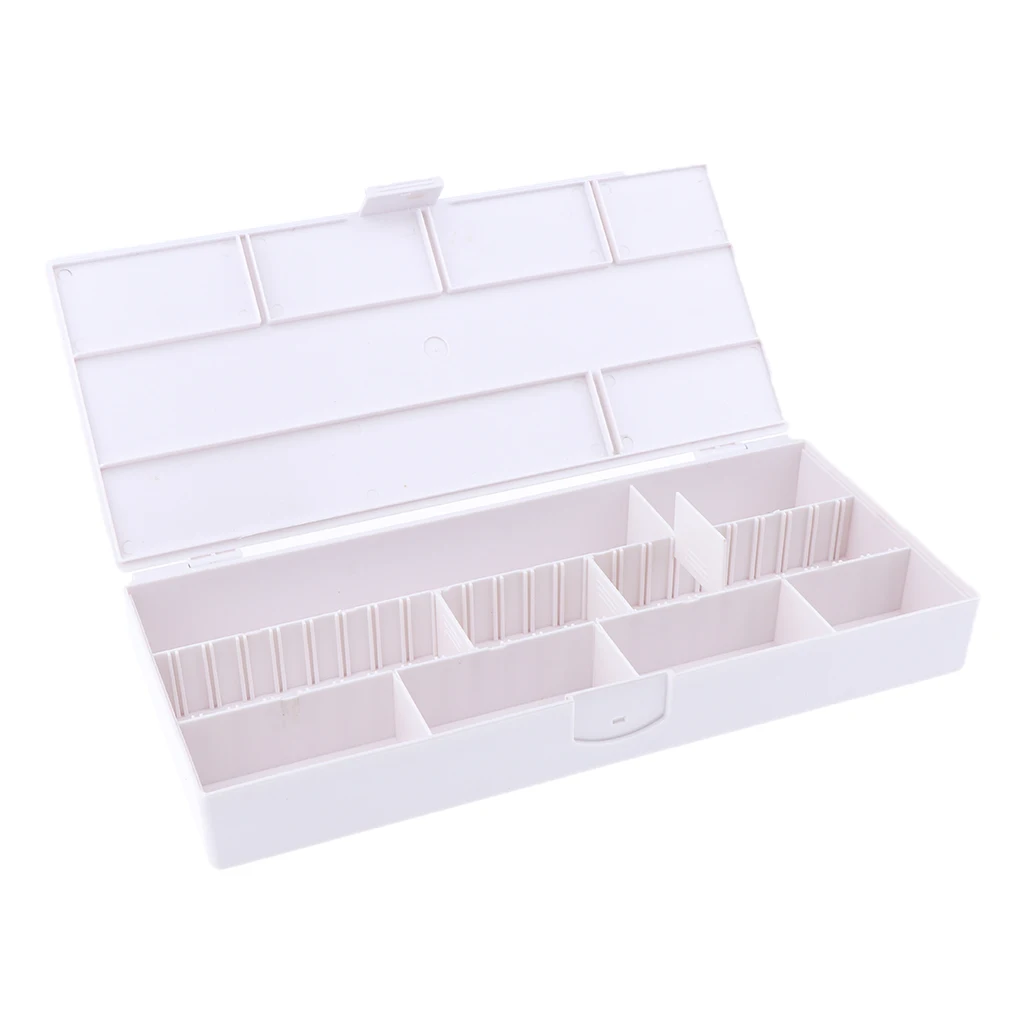 Transparent Empty Nail Storage Box Manicure Tools Organizer Case Holder,Salon Hair Styling Accessories Pins Organiser