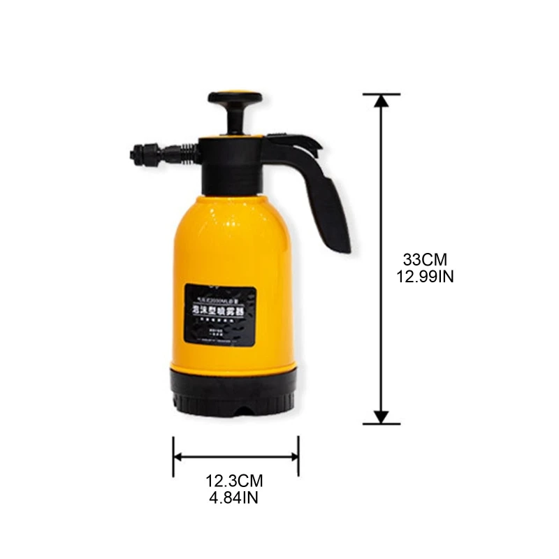 Multi-functional Hand Pump Foam Sprayer Nozzle Hand Pneumatic Foam Cannon  Auto Wash Spray Bottle Car Window Cleaning 2L - AliExpress