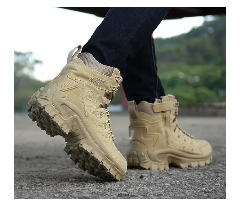 Brand Men's Boots Military boot Tactical Big Size Army Male Shoes Safety Combat Mens Chukka Ankle Bot Motocycle Boots (18)