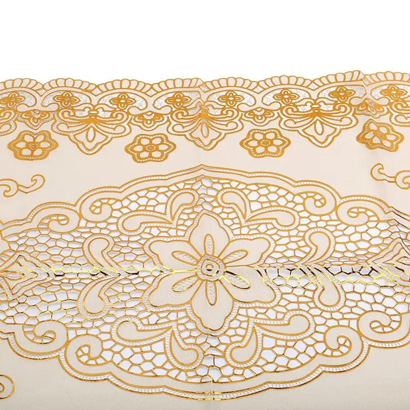 ПВХ обеденный стол коврик в европейском стиле кухонный инструмент Посуда коврик подставка для кофейного чайного места коврик богатый цветок позолоченный стол коврик
