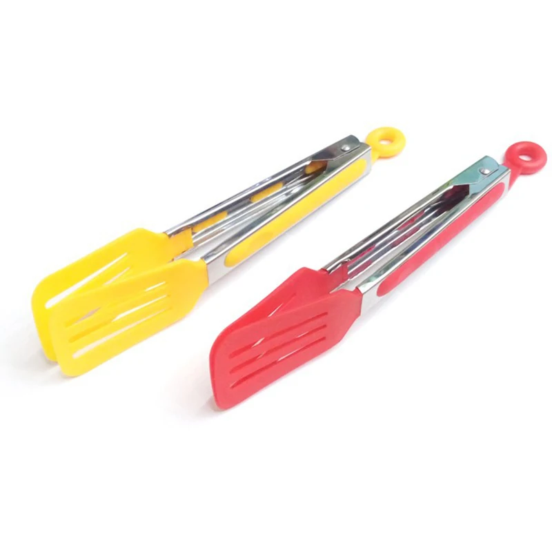 Нейлоновые антипригарные кухонные щипцы для барбекю из нержавеющей стали пицца