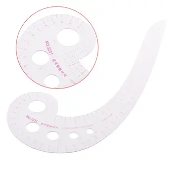 

Sewing Ruler Comma Shaped French Curve Plastic Tailor Drawing Craft Tool DIY