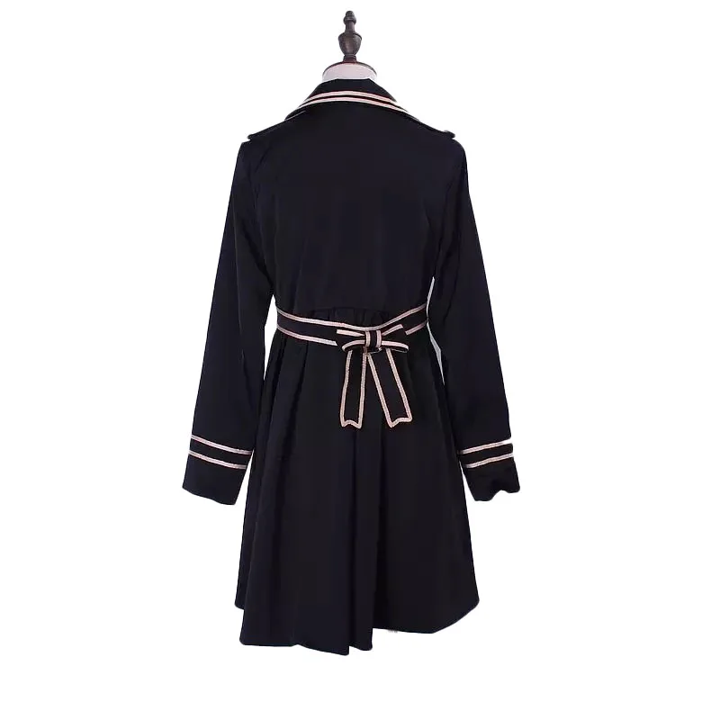 Кружевной пиджак Ouji Lolita Peacoat унисекс винтажный смокинг в стиле милитари костюм