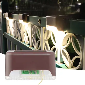 

Led Wall Lights Garden Fence Lights Plastic Waterproof Landscape Courtyard Solar Staircase Lights 1/4/8 Pieces