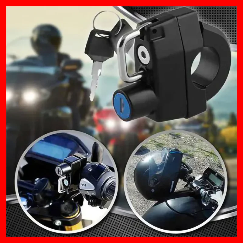 Motorcycle Universal Helmet Lock For 25mm Engine Crankcase Crash Bar