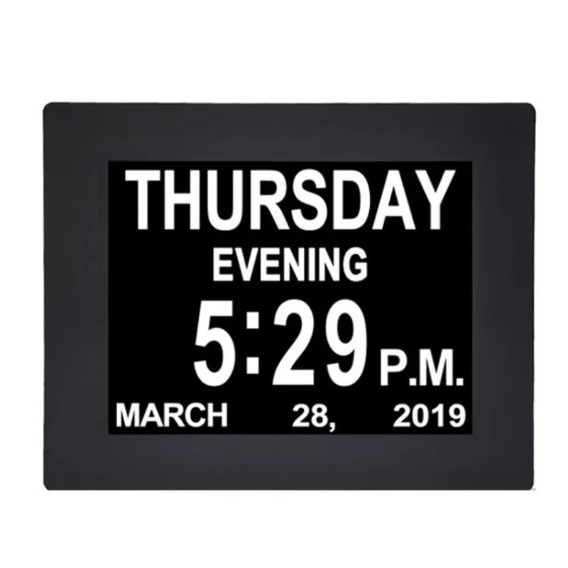 

With Adapter Clock TFT screen Wall mounted Display Digital 8\" LED Dimmable